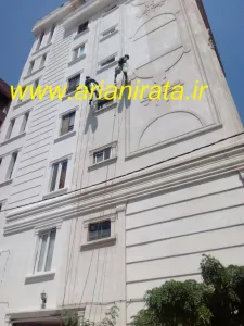 شستشوی نمای رنگ شده ساختمان